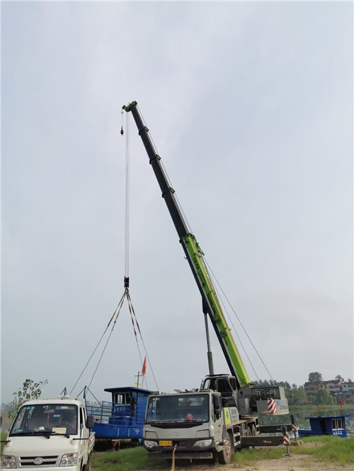 雁江区桥梁建设吊装案例